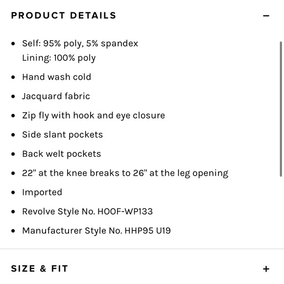 SOLD REVOLVE X House of Harlow 1960s Mona pants - Picture 3 of 4